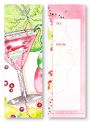 Colorful Cocktails Gift Tag Bookmark