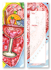 Colorful Cocktails Gift Tag Bookmark