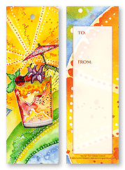 Colorful Cocktails Gift Tag Bookmark