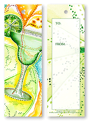 Colorful Cocktails Gift Tag Bookmark