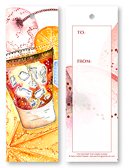 Colorful Cocktails Gift Tag Bookmark